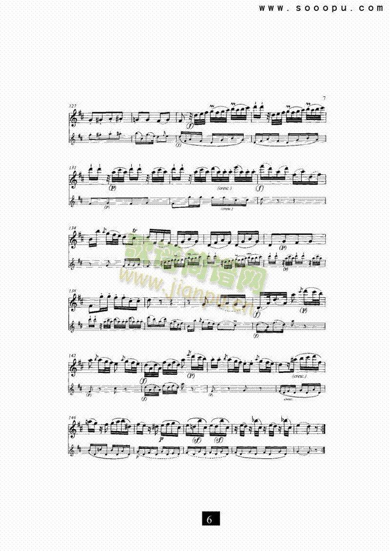 D大调奏鸣曲 管乐类 长笛6