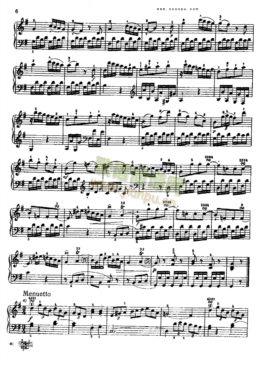 奏鸣曲一1776年出版 键盘类 钢琴4