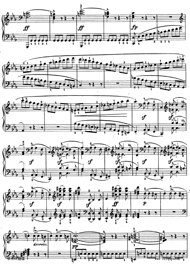 降E大调第四钢琴奏鸣曲-Op.7-贝多芬5