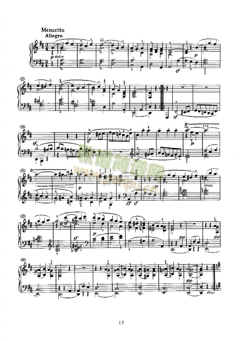 奏鸣曲(Opus10 Nr.3) 键盘类 钢琴15