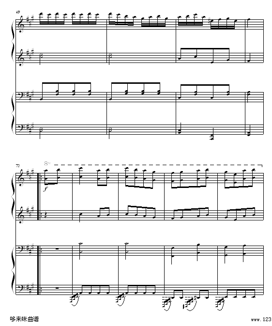 土耳其进行曲四手联弹-莫扎特11