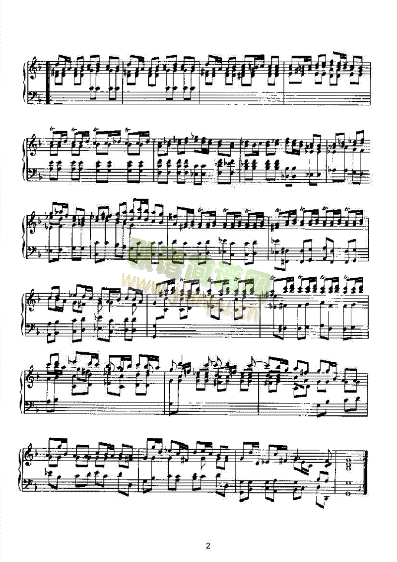 二十首经典奏鸣曲第十三首 键盘类 钢琴2