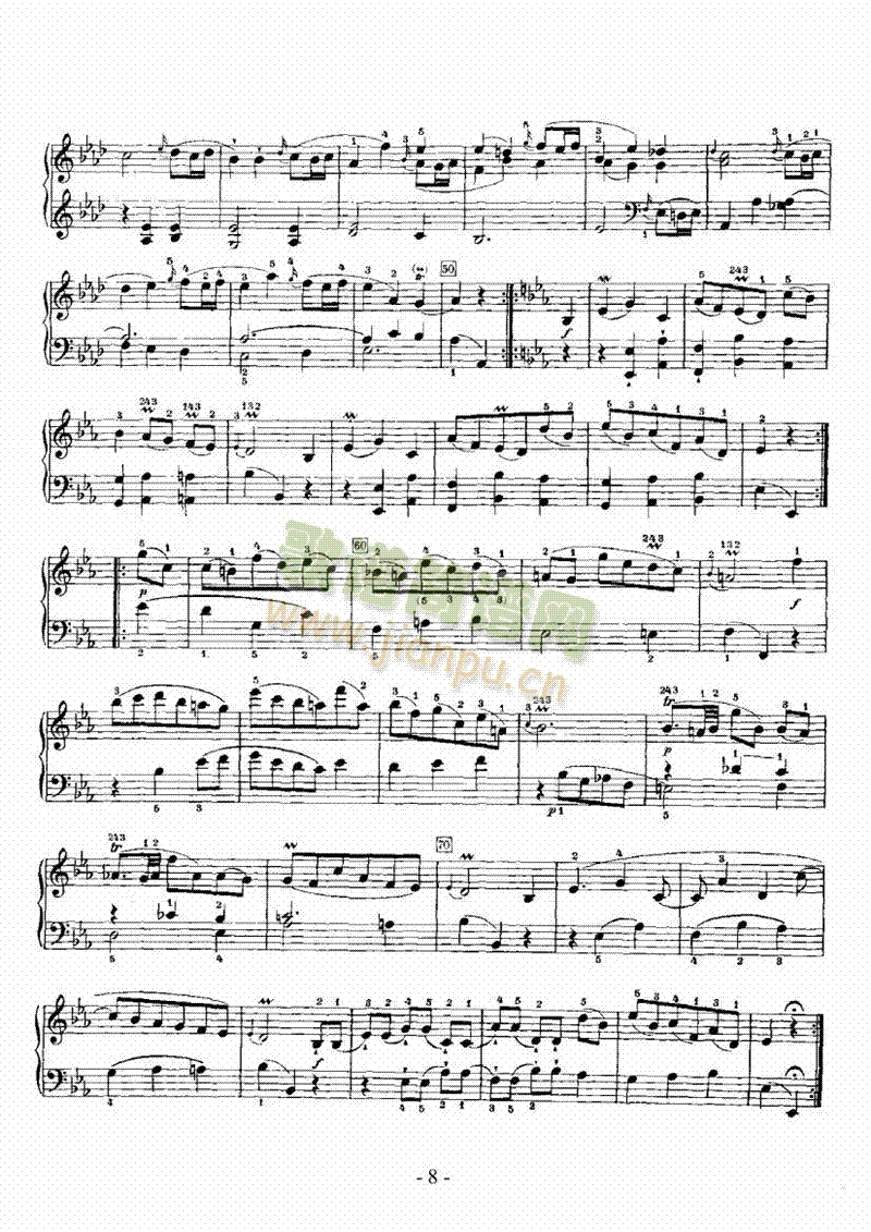 降E大调奏鸣曲 键盘类 钢琴8