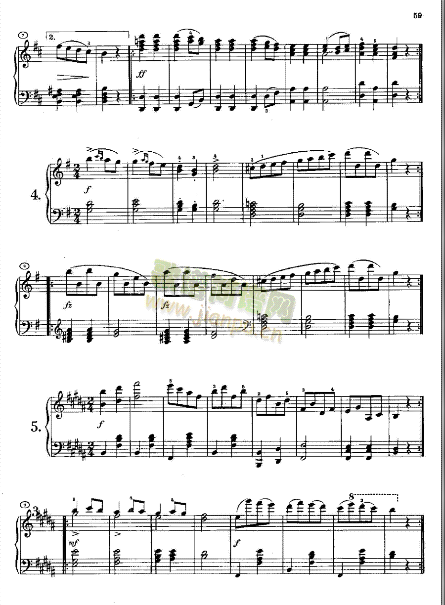 9首埃科塞兹舞曲Opus18.D145 键盘类 钢琴2