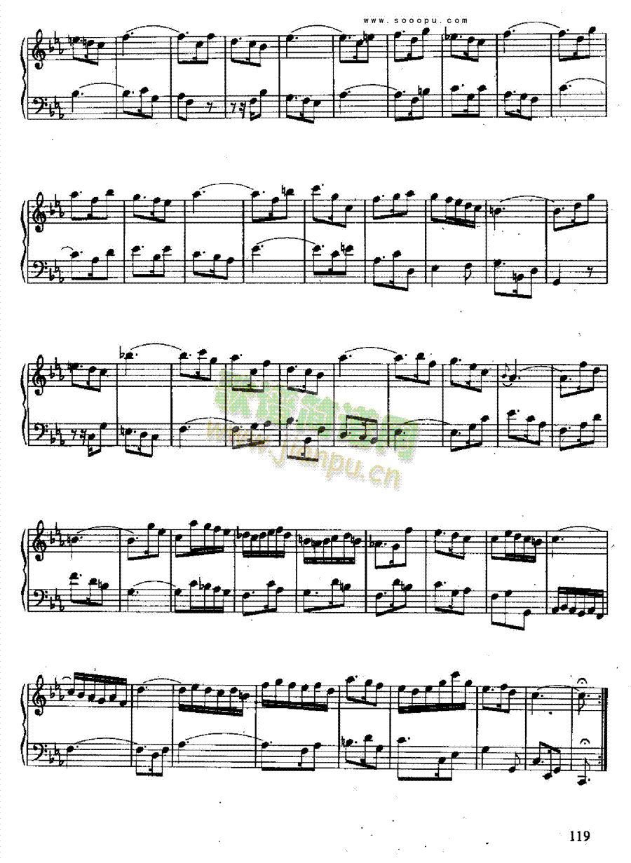 六首法国组曲 键盘类 钢琴16