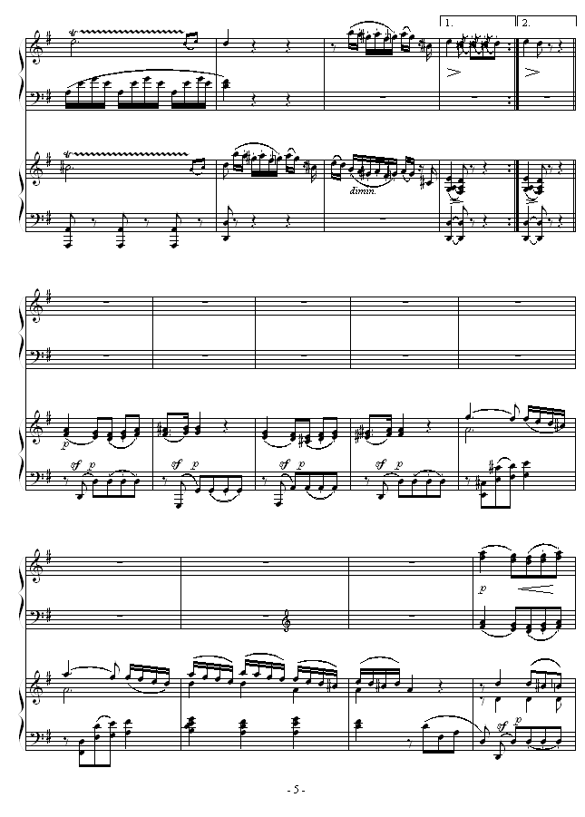 D大调双钢琴奏鸣曲第二乐章5