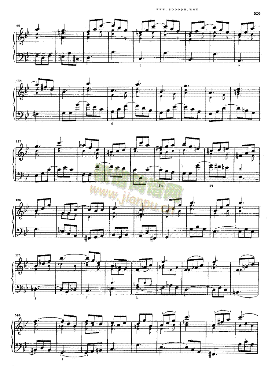 g小调奏鸣曲k88.L36 键盘类 钢琴4