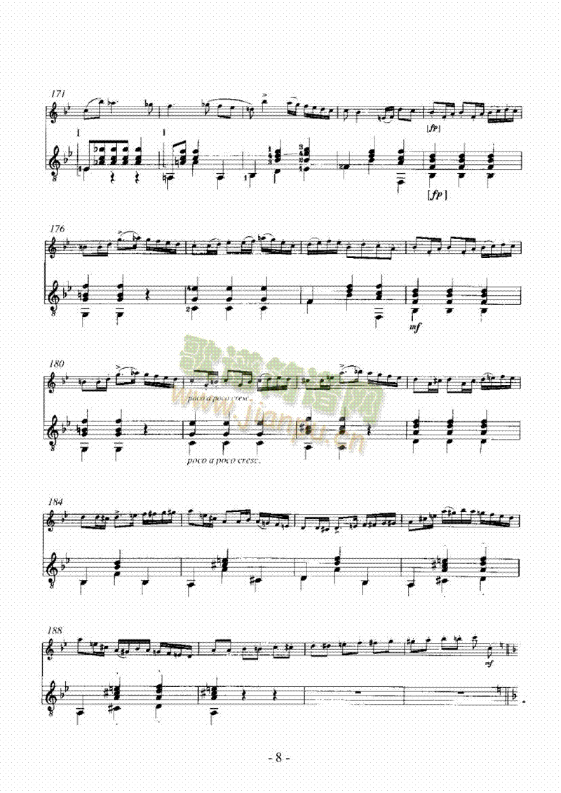波拉卡舞曲（吉他伴奏） 管乐类 长笛8