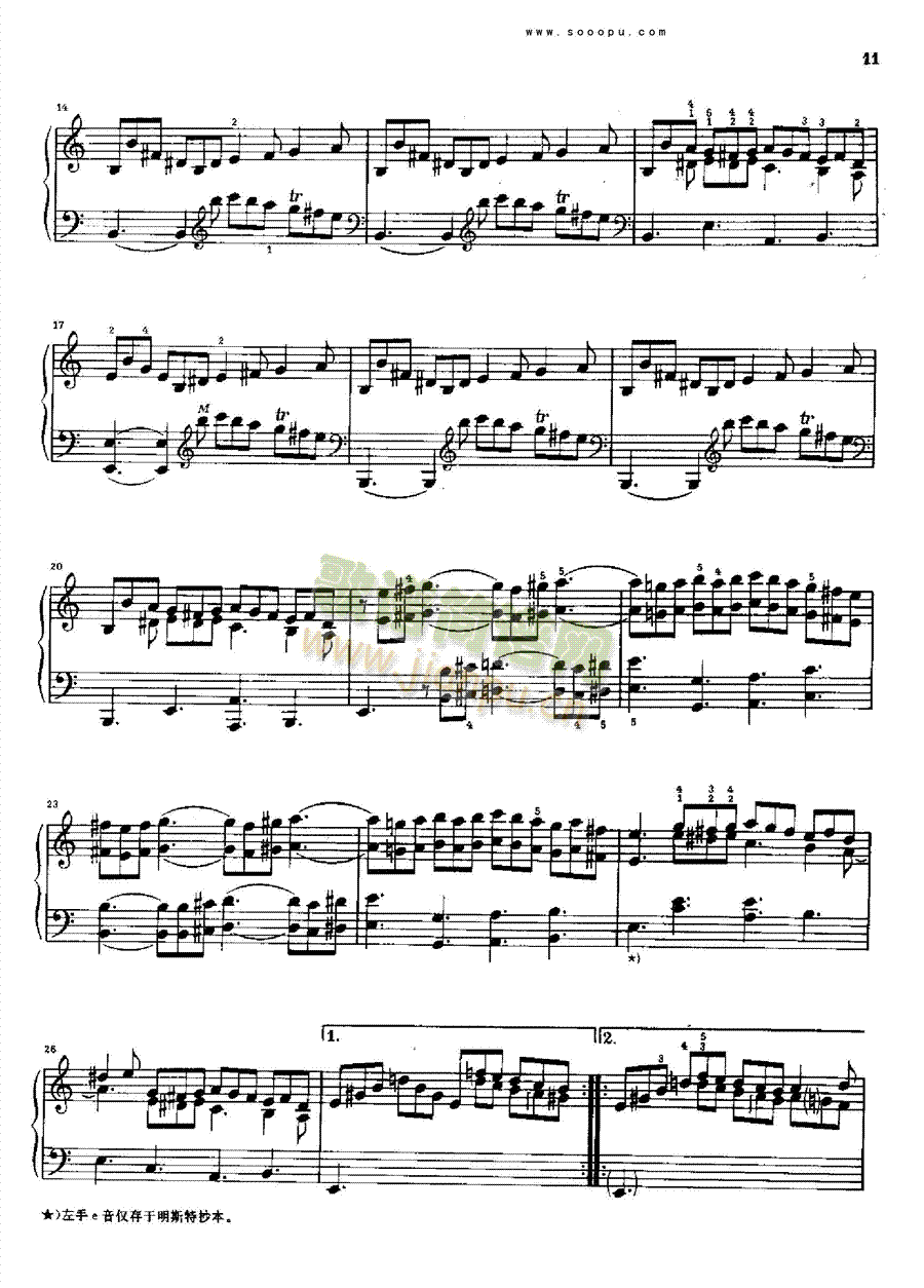 a小调奏鸣曲K54.L241 键盘类 钢琴2