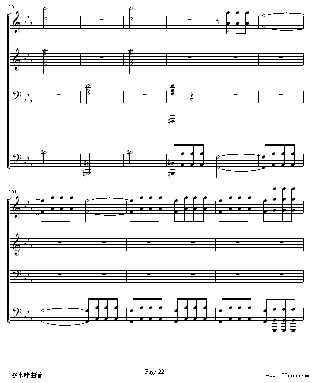 命运交响曲 -（钢琴4手联弹）-贝多芬22