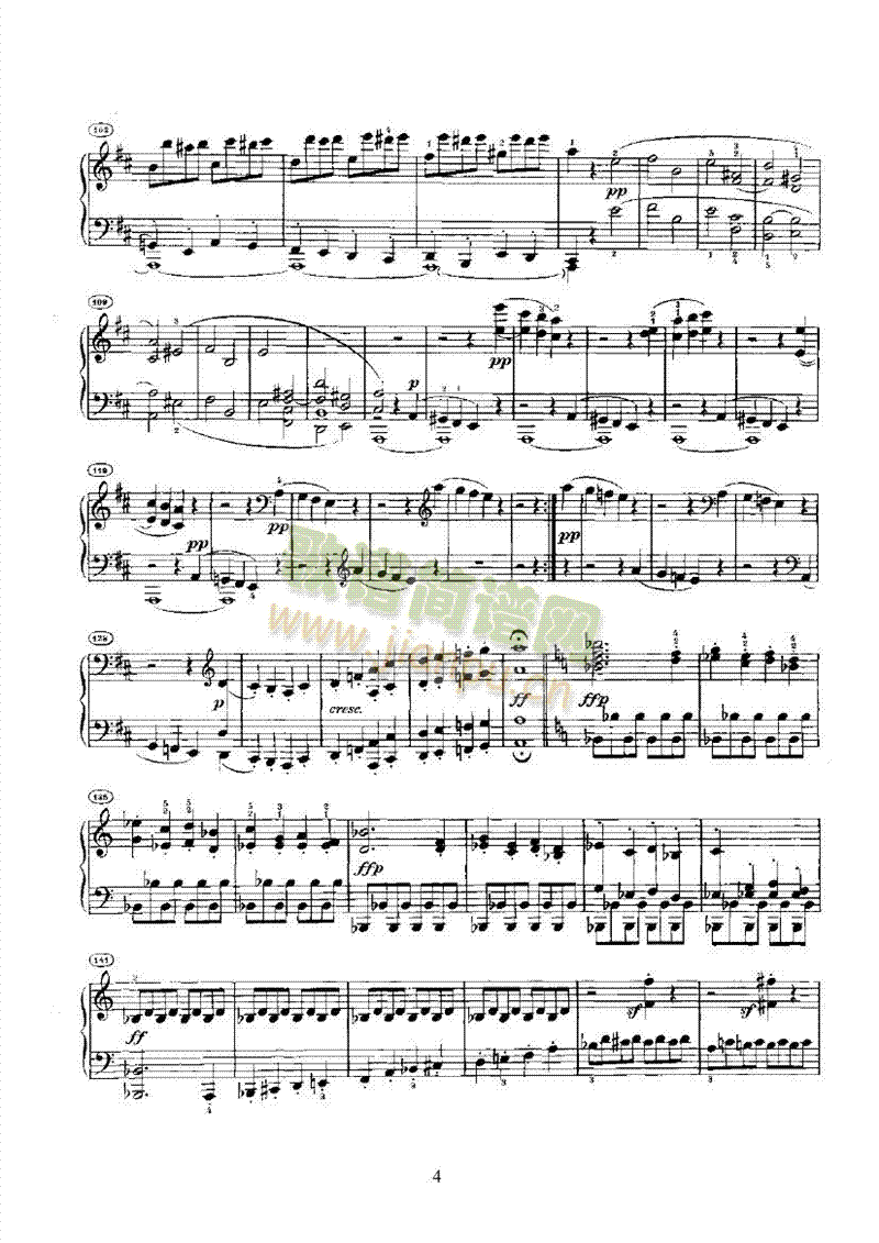 奏鸣曲(Opus10 Nr.3) 键盘类 钢琴4