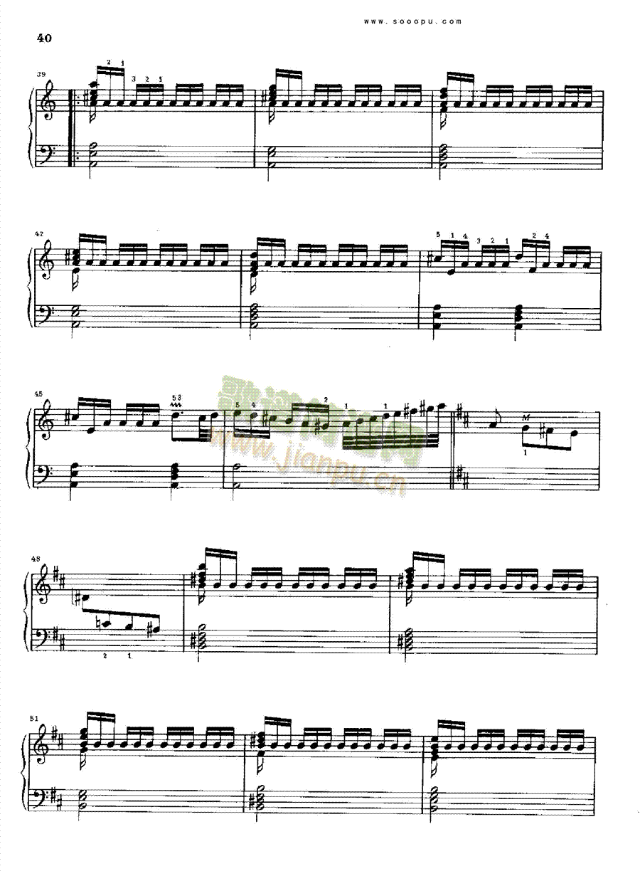 B大调奏鸣曲K261.L148 键盘类 钢琴3