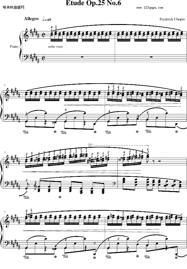 肖邦三度练习曲(op.25 no.6)-肖邦1