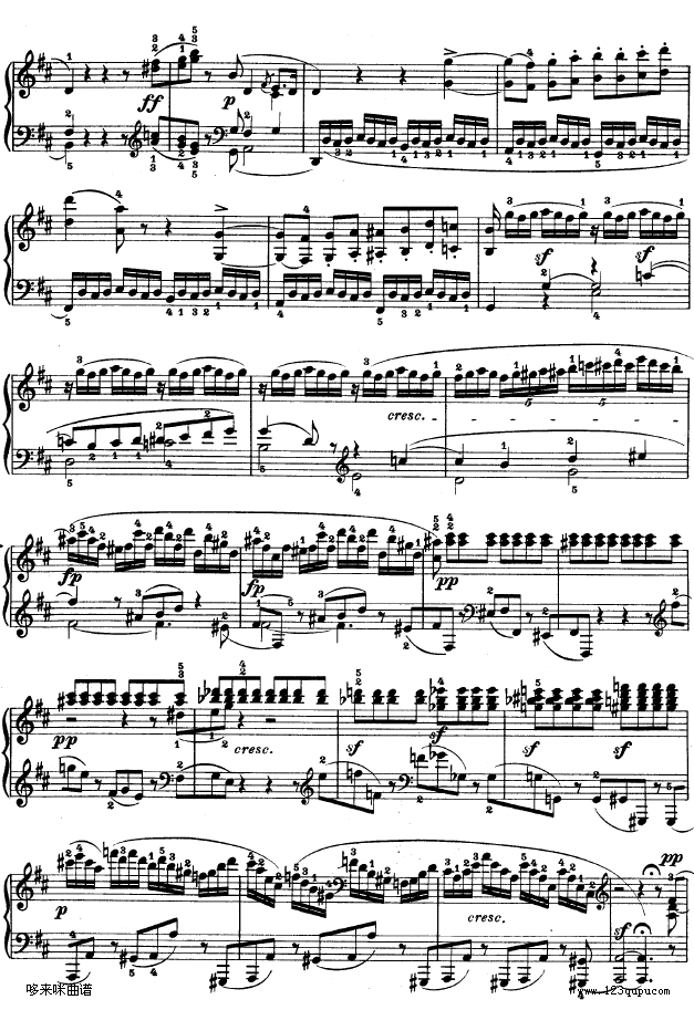 D大调第七钢琴奏鸣曲 - Op. 10 No--3-贝多芬20