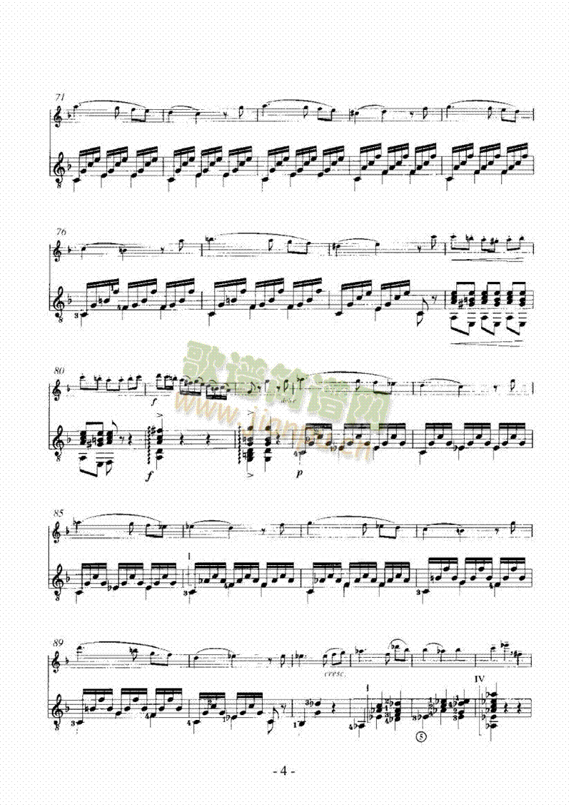 波拉卡舞曲（吉他伴奏） 管乐类 长笛4