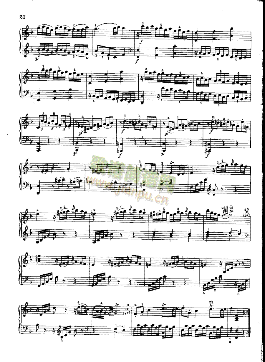 奏鸣曲Nr.280 键盘类 钢琴5