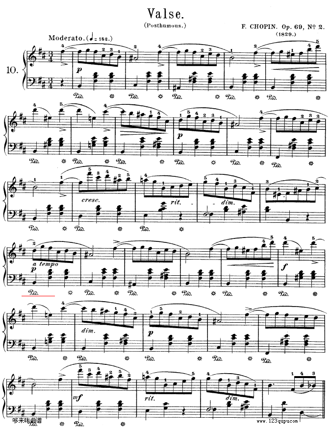 b小调圆舞曲作品69号之2-肖邦1