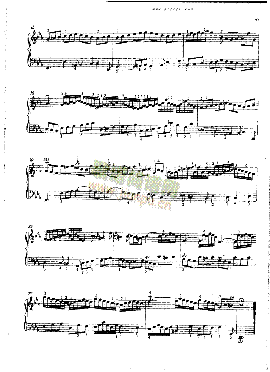 小赋格曲BWV961 键盘类 钢琴2