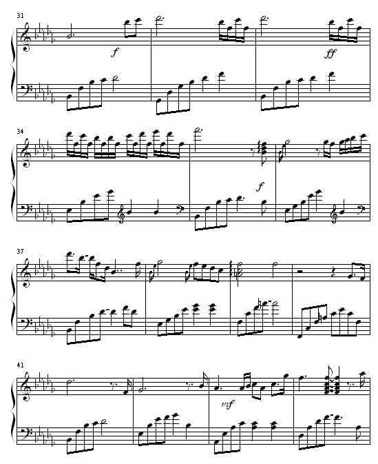 眼泪钢琴曲Tears（一往琴声）改3