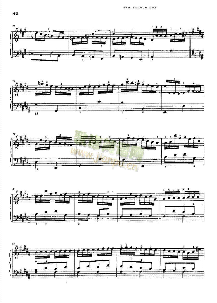 B大调奏鸣曲K261.L148 键盘类 钢琴5