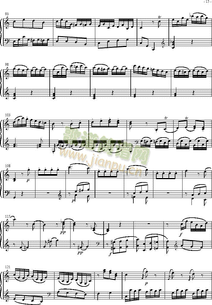 奏鸣曲 Sonatas K279 Mvt.34
