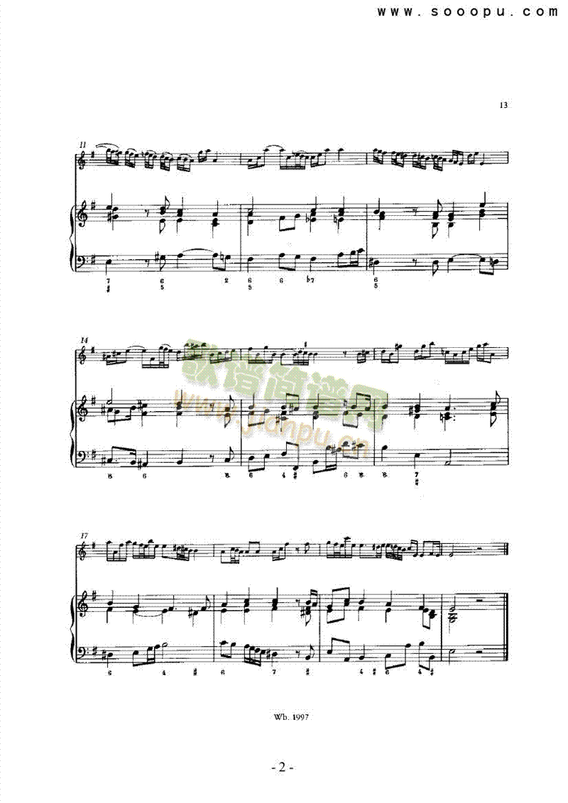 第五奏鸣曲（总谱） 管乐类 长笛2