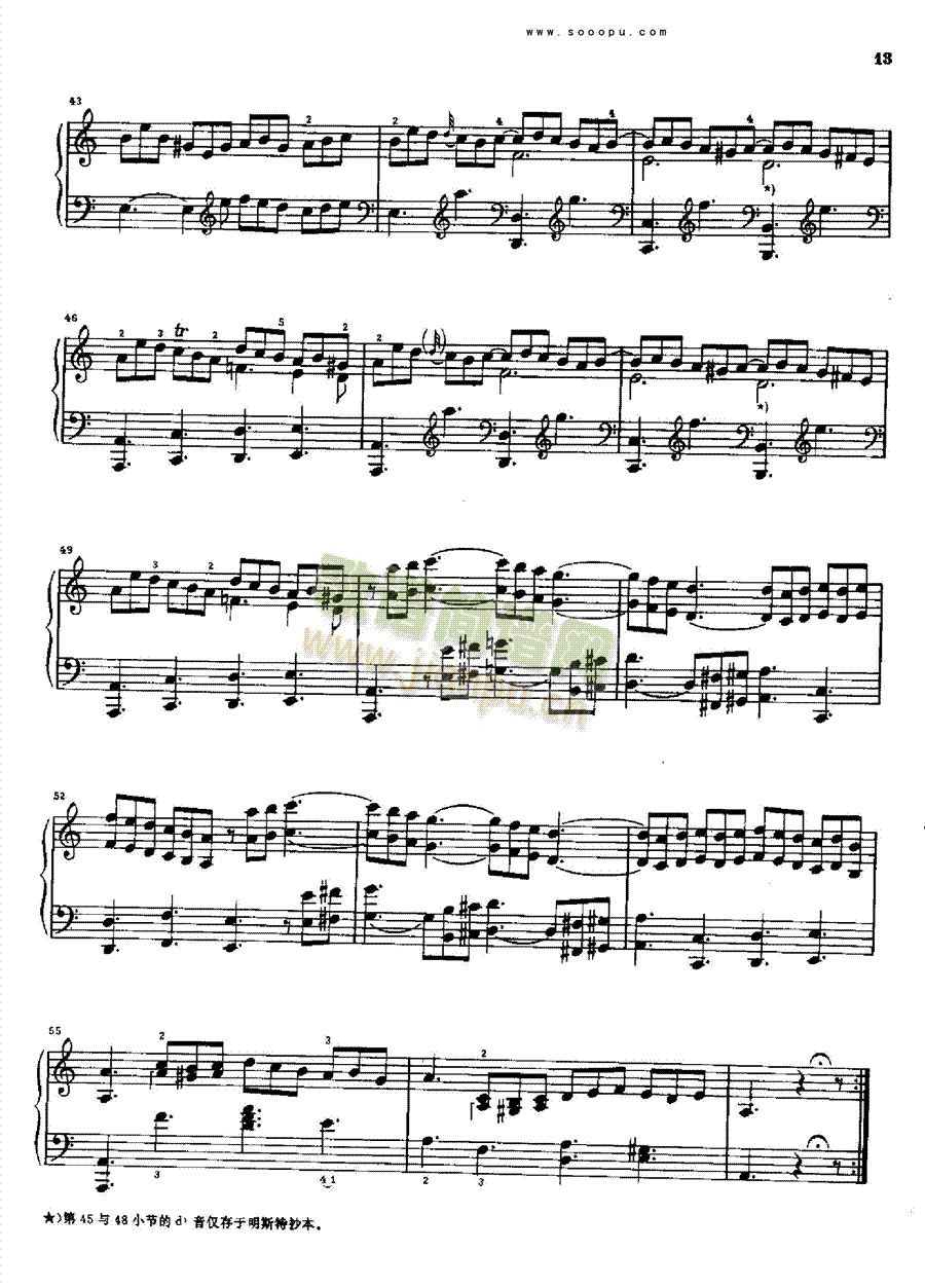 a小调奏鸣曲K54.L241 键盘类 钢琴4