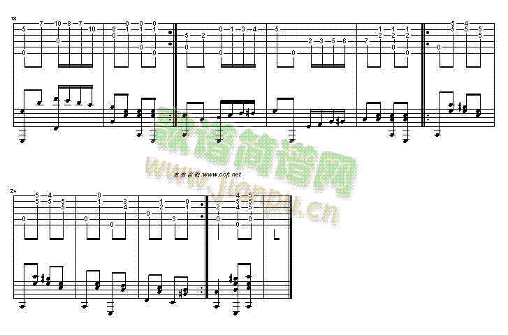 四小天蛾舞曲吉他谱( GTP 六线谱)2
