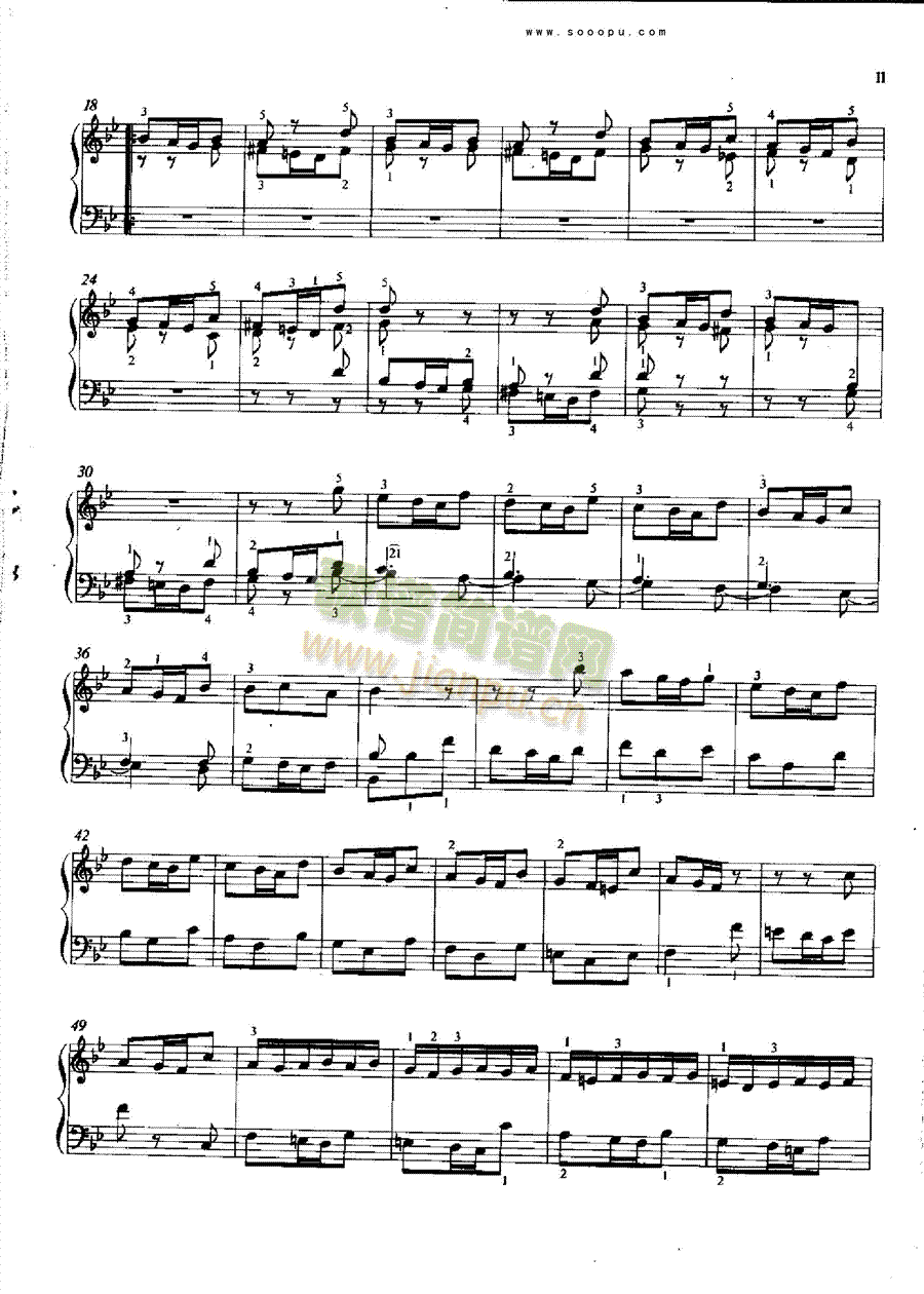 g小调序曲BWV822 键盘类 钢琴2