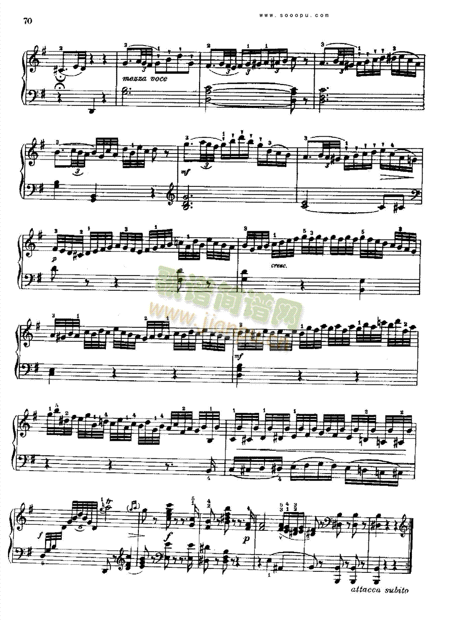 奏鸣曲八1778年出版 键盘类 钢琴7