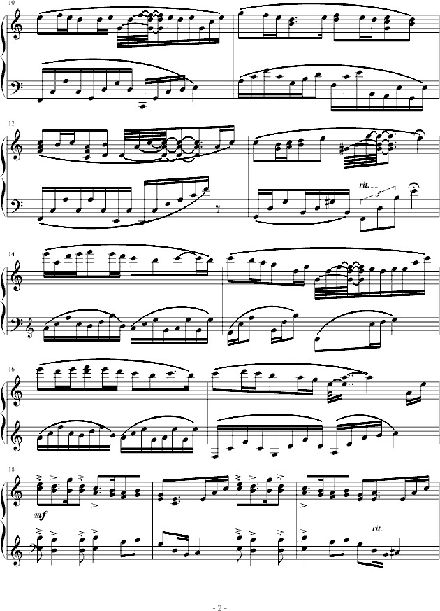 动画片《橙路》原声钢琴曲Missing2