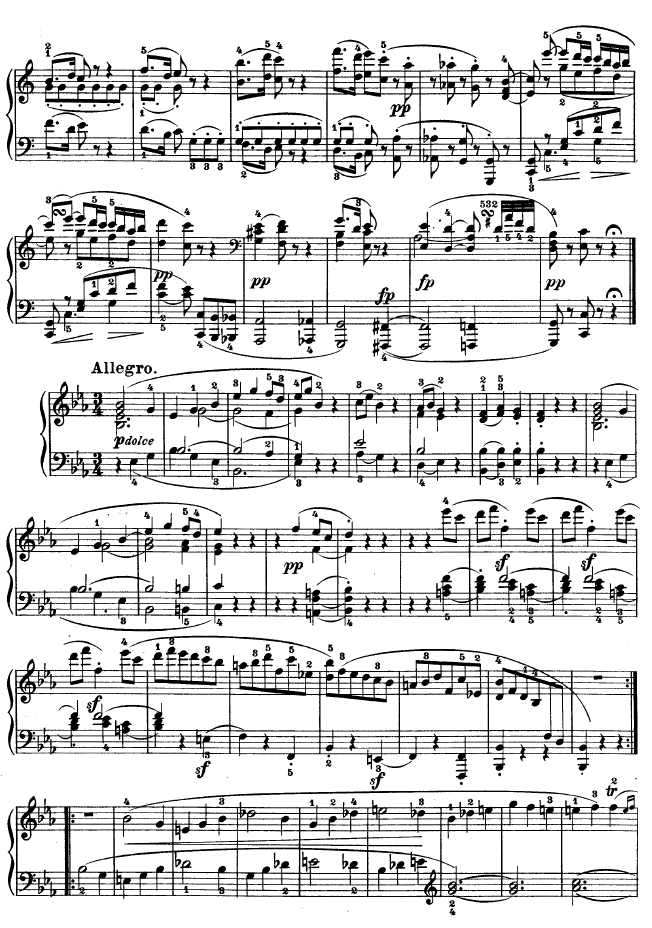 降E大调第四钢琴奏鸣曲-Op.714