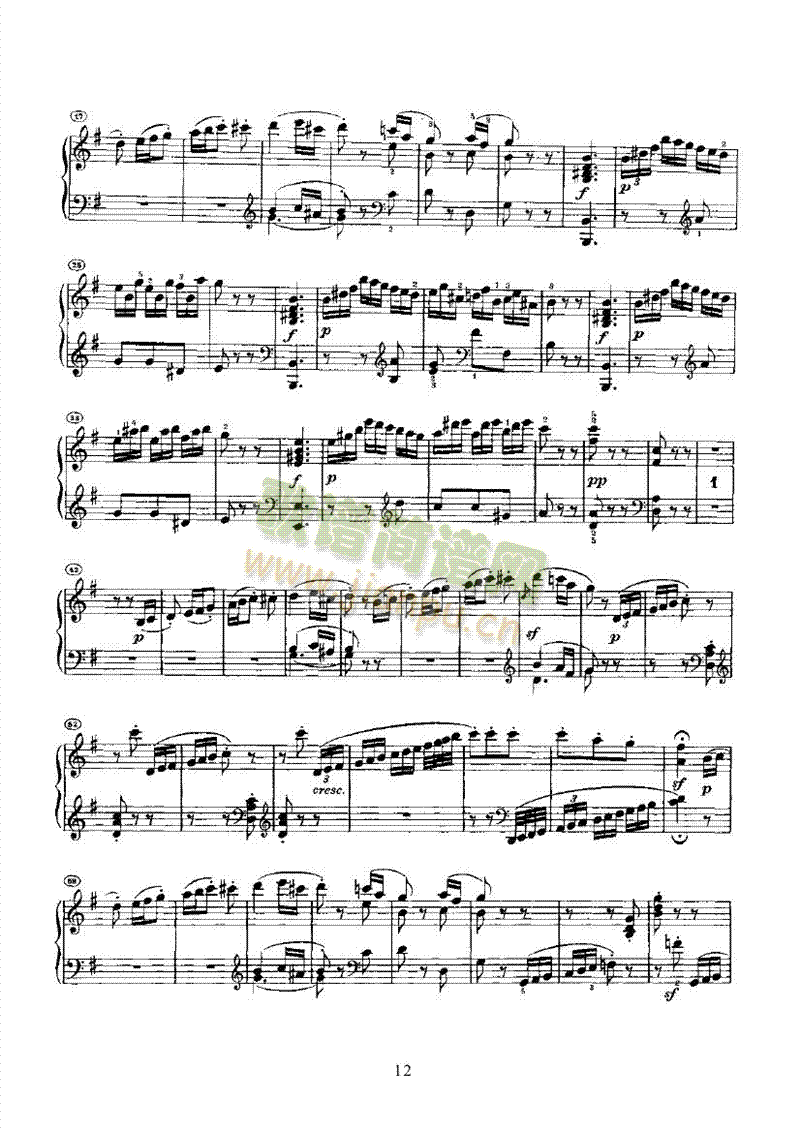 奏鸣曲(Opus14 Nr.2) 键盘类 钢琴12