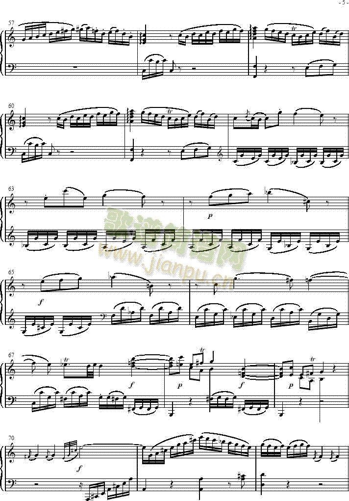 奏鸣曲 Sonatas K279   Mvt.15