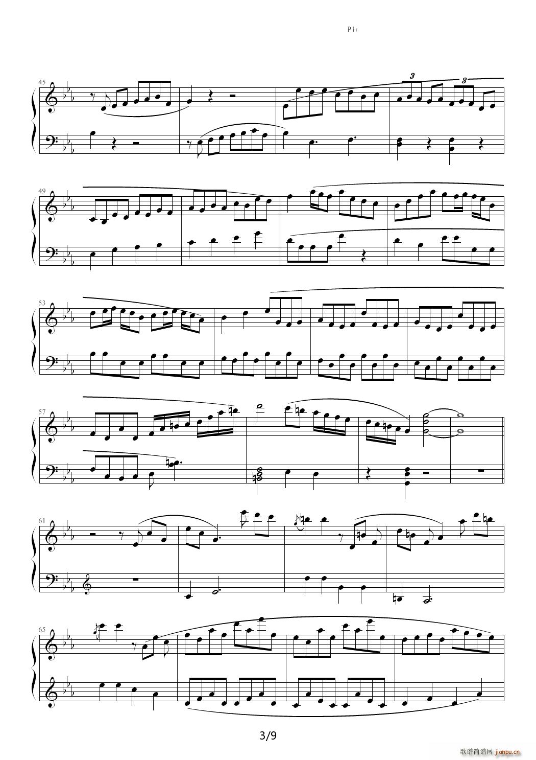 C小调第一钢琴奏鸣曲第三乐章（Ver 2011 6） 降E调3
