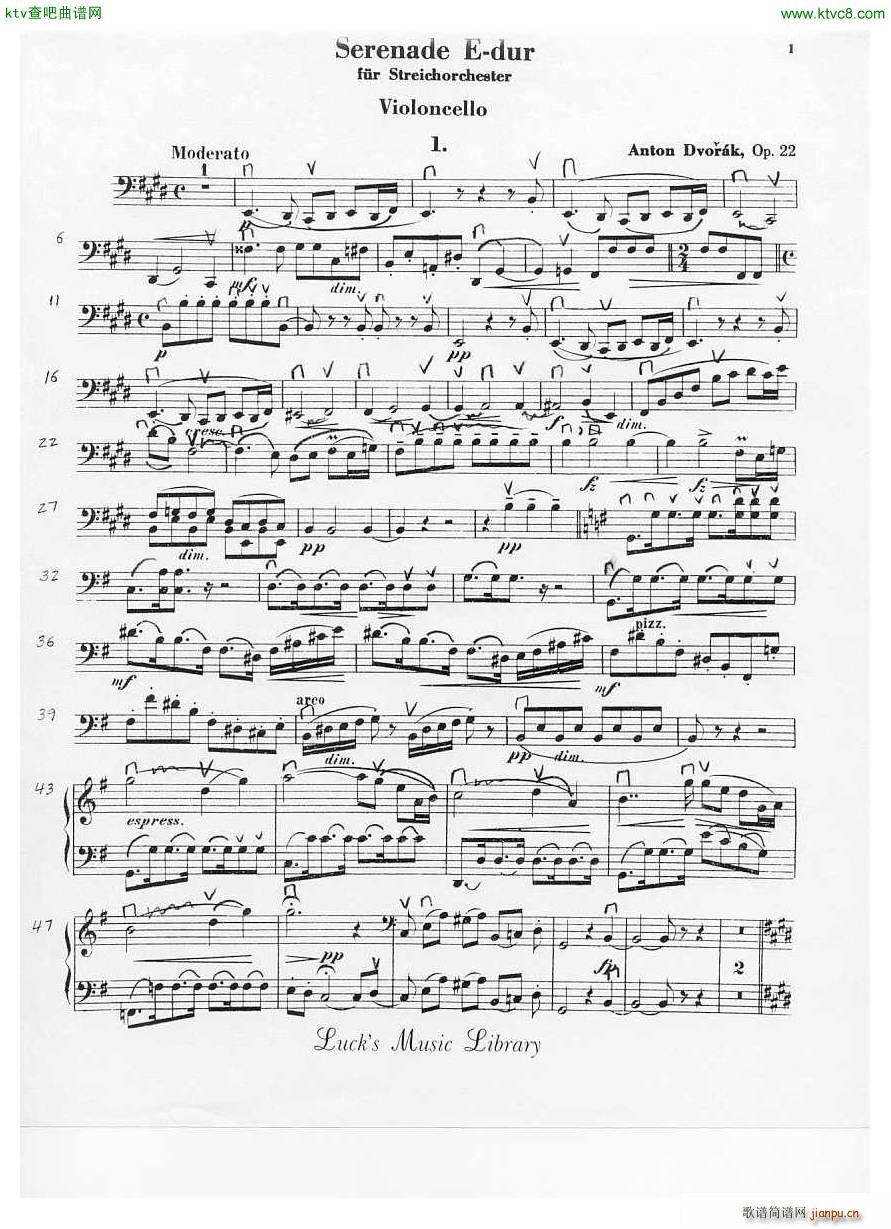 Dvorak Serenade in e Dur O 22 1st Mov7