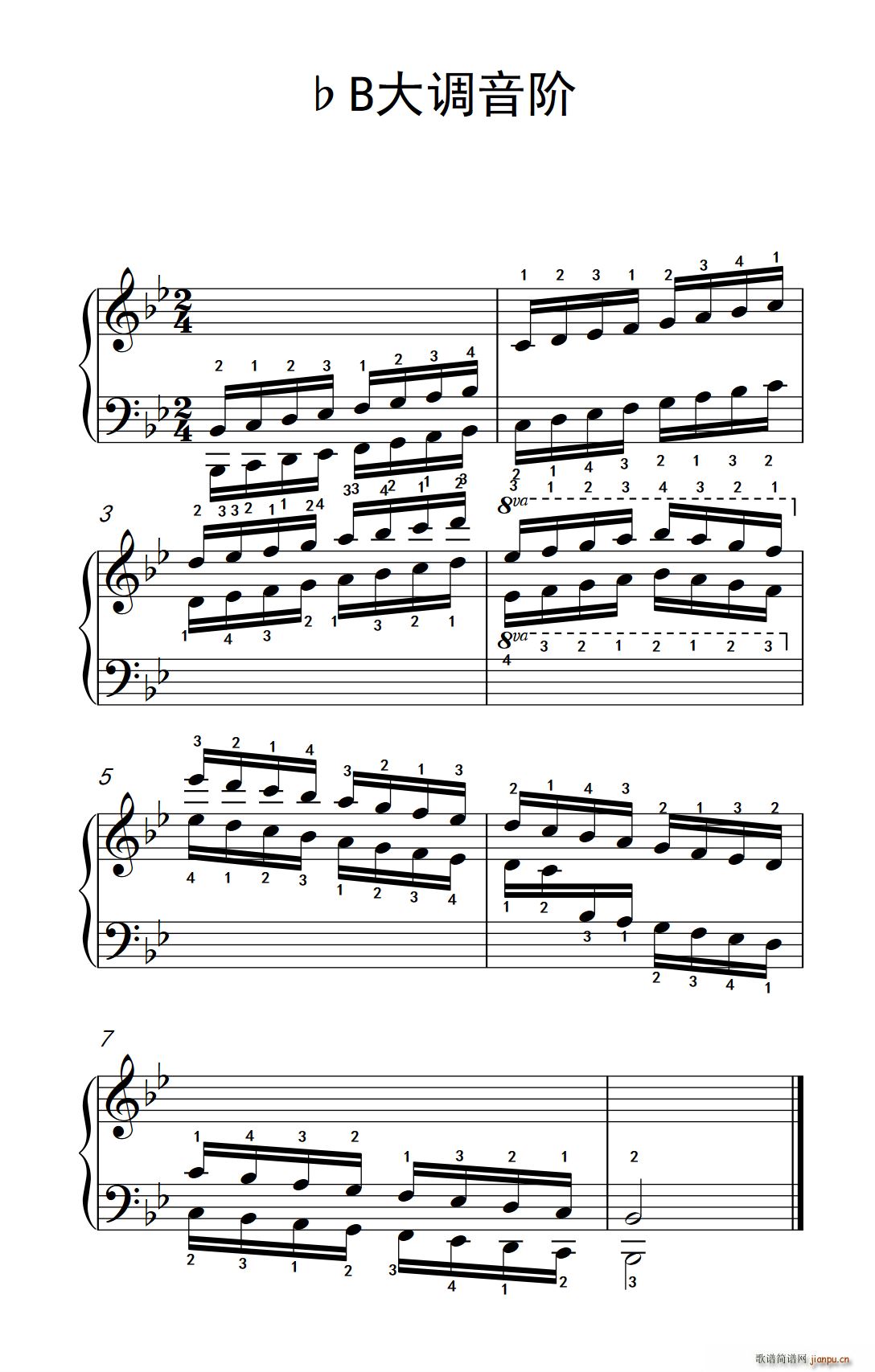 第六级 15 ?B大调音阶(中央音乐学院 钢琴(业余)考级教程 4-6级)1