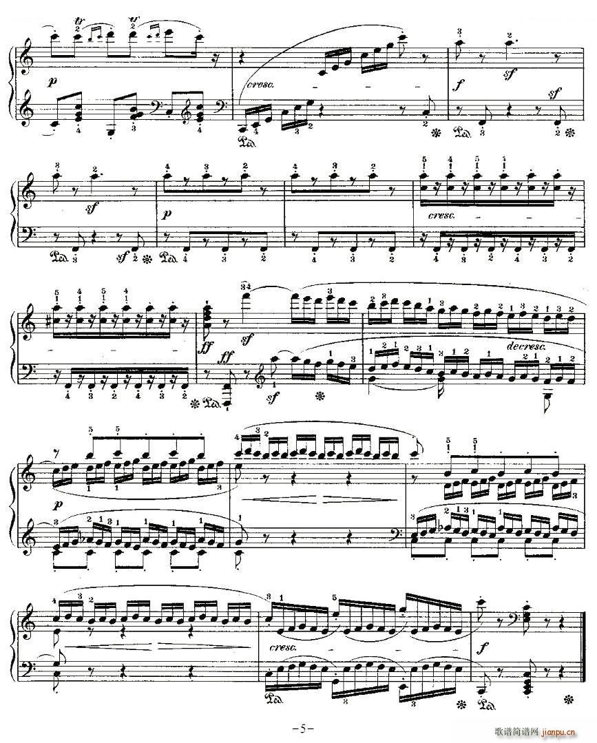 贝多芬钢琴小品（Bagatelles）Op 33 之五5