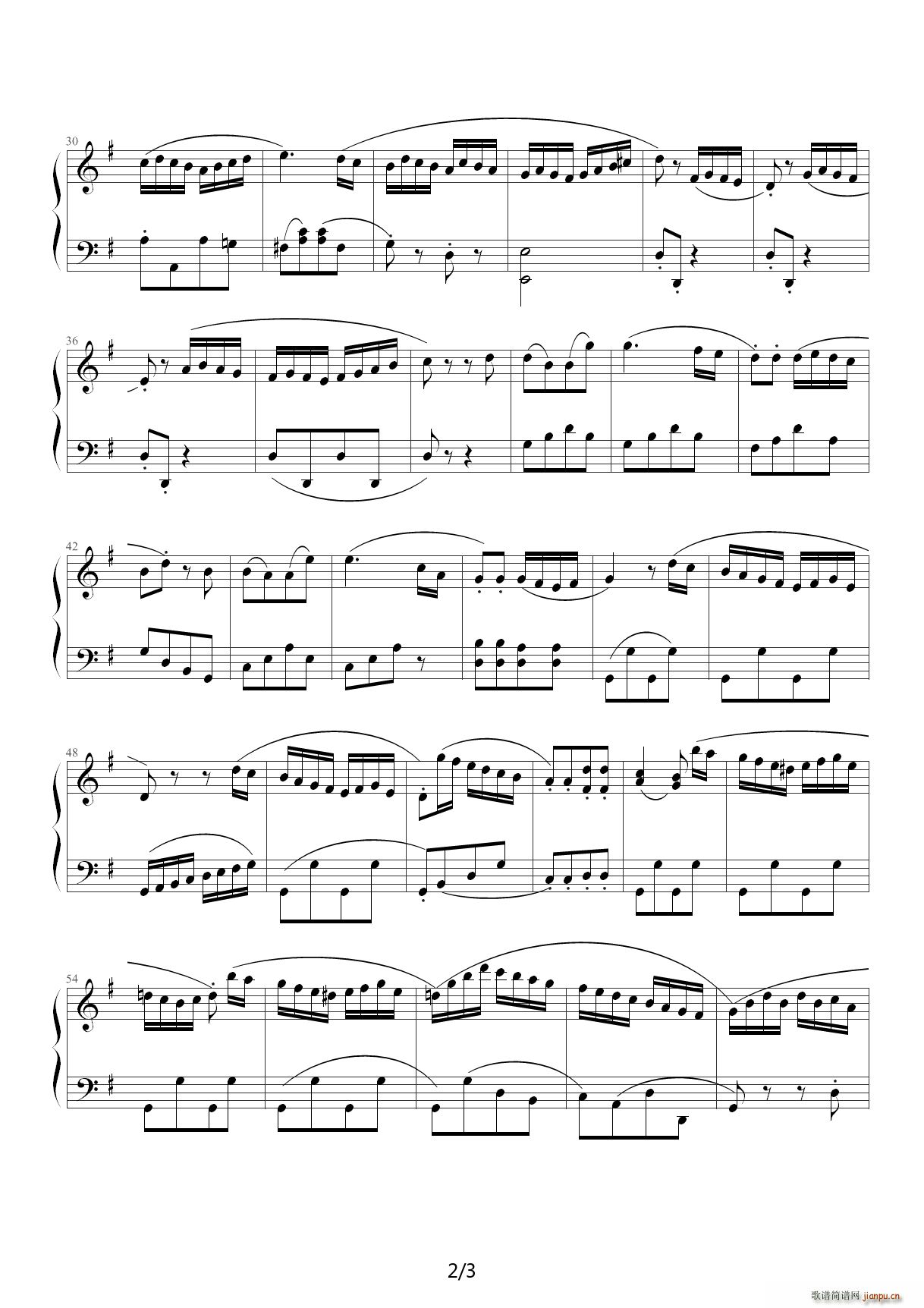 克列门蒂小奏鸣曲OP 36 NO 2（第一乐章） G调2