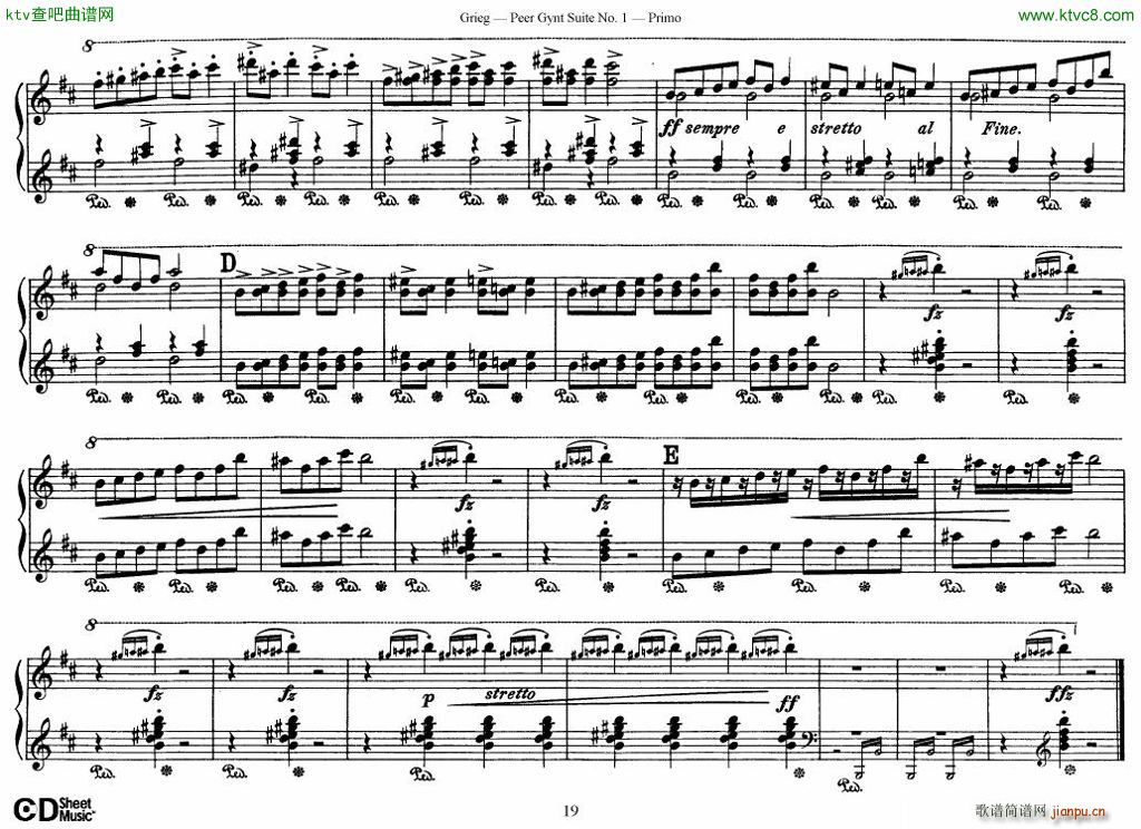 Grieg Two Symphonic Dances 4 Hands19