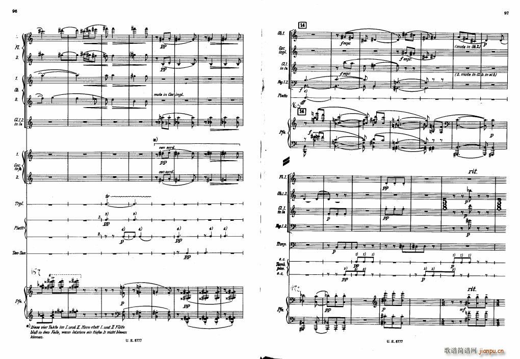 Bartok SZ 83 Piano Concerto No1 Full Score 二8