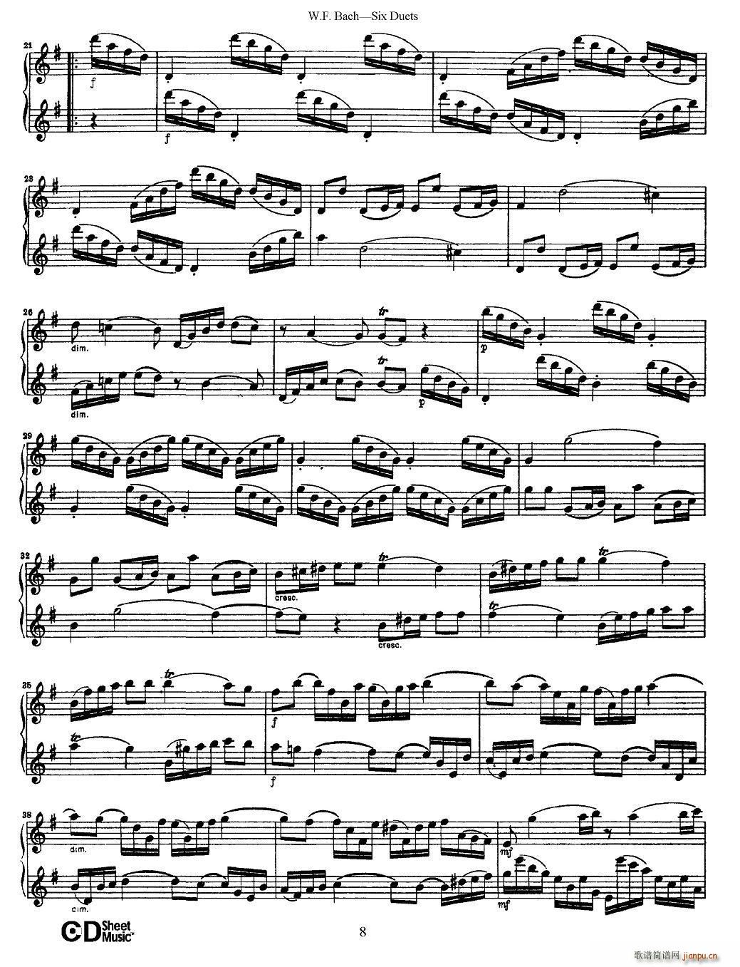 W F 巴赫―六首二重奏练习曲（2）2