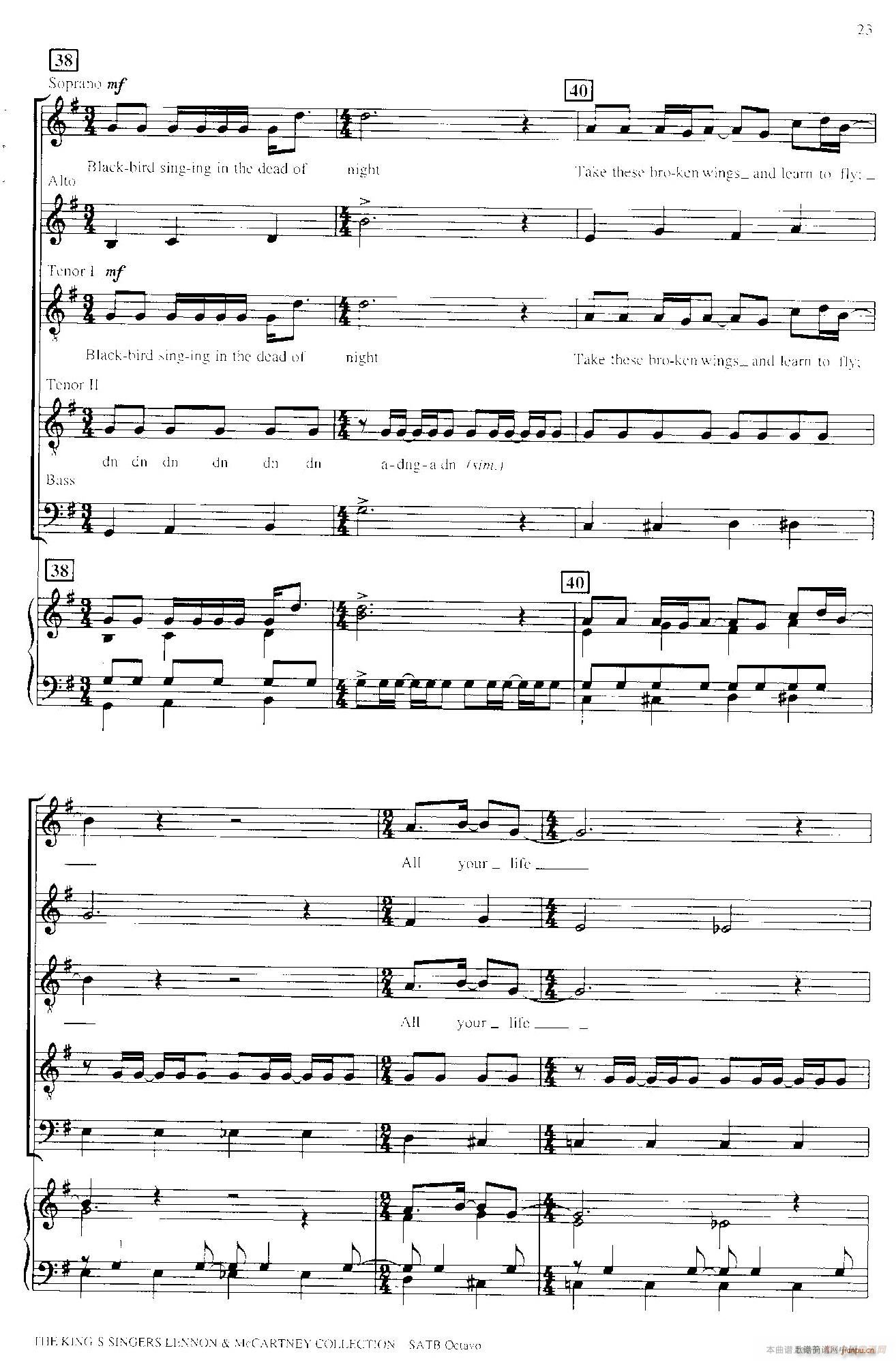Blackbird（四重奏 钢琴伴奏）7
