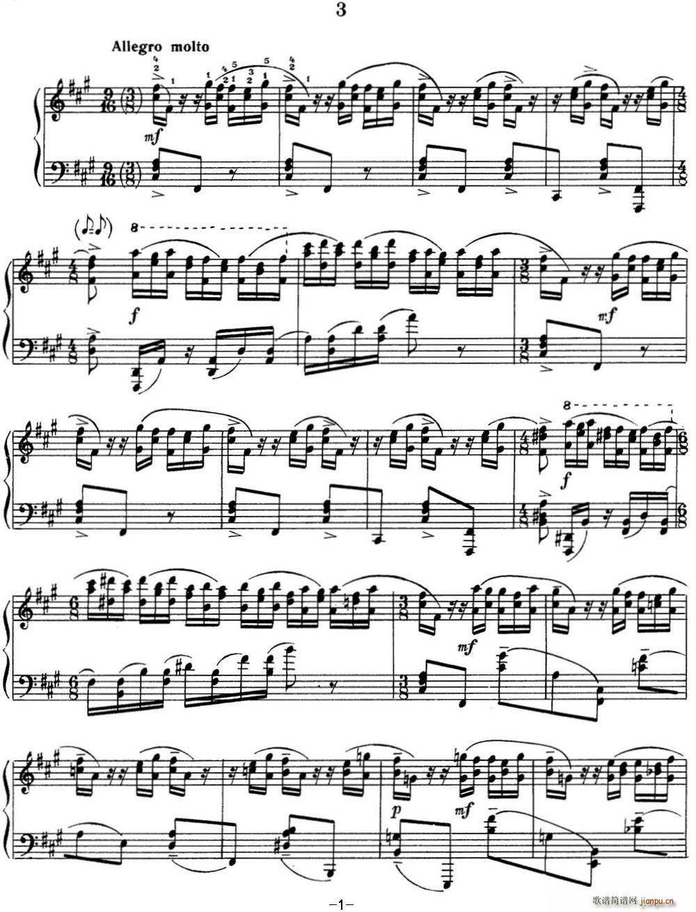拉赫玛尼诺夫 音画练习曲11或12 Etudes tableaux Op 39 No 31