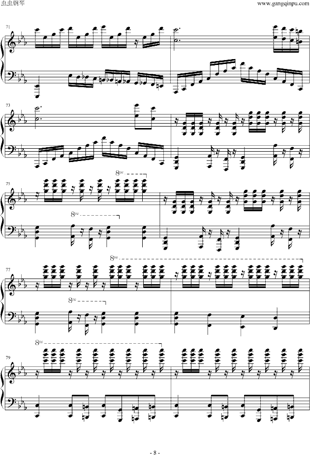 Victory(钢琴独奏）-钢琴谱(钢琴曲)-马克西姆8