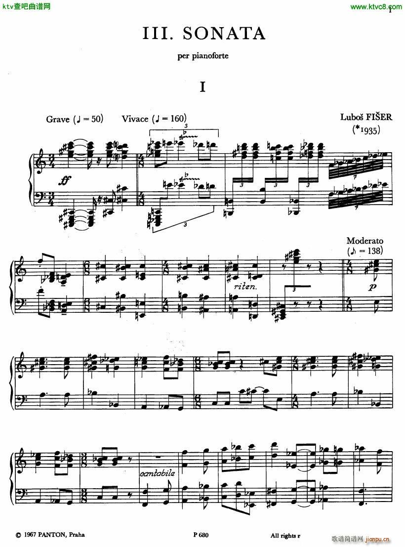 Fiser piano sonata no 34