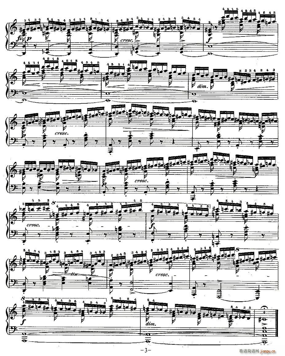 肖邦钢琴练习曲，Op.10之二3