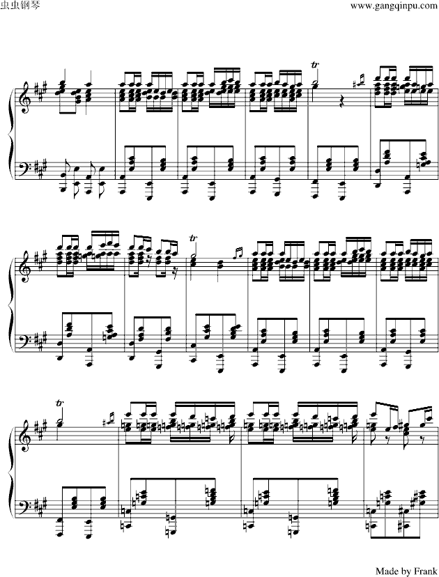 卡门序曲- 难度版-钢琴谱(钢琴曲)-比才-Bizet2