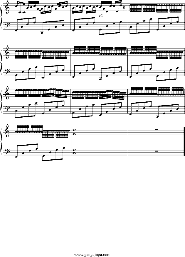 卡农-完美简单版-钢琴谱(钢琴曲)-帕赫贝尔-Pachelbel6