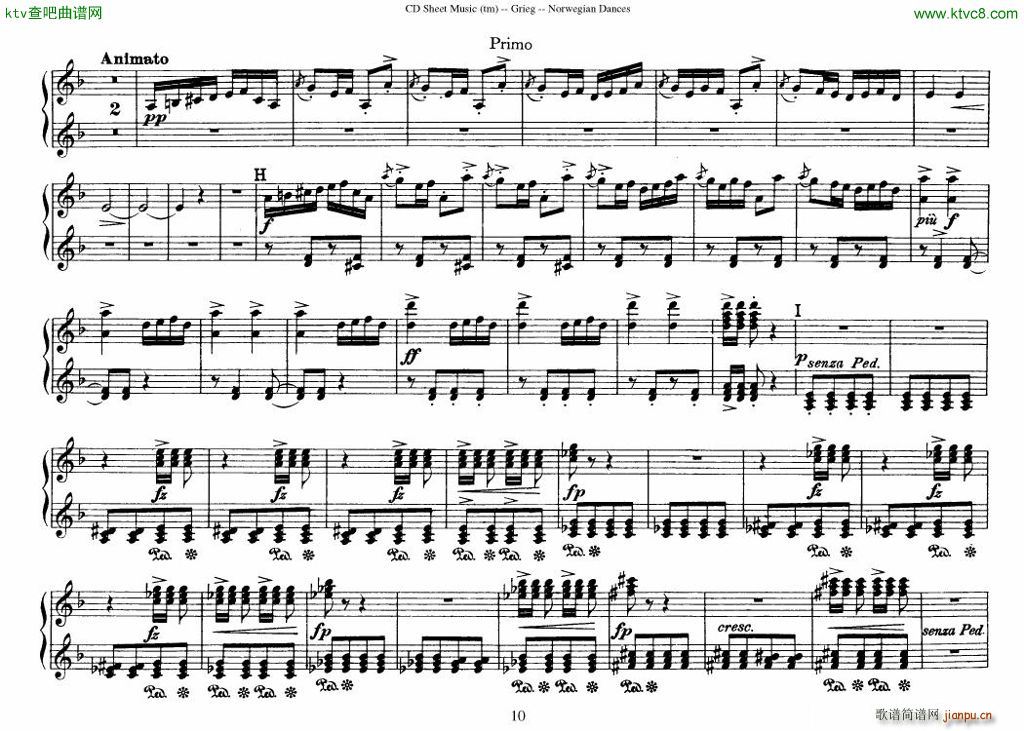 Grieg Norwegian Dance Op 35 1 4 Duet10